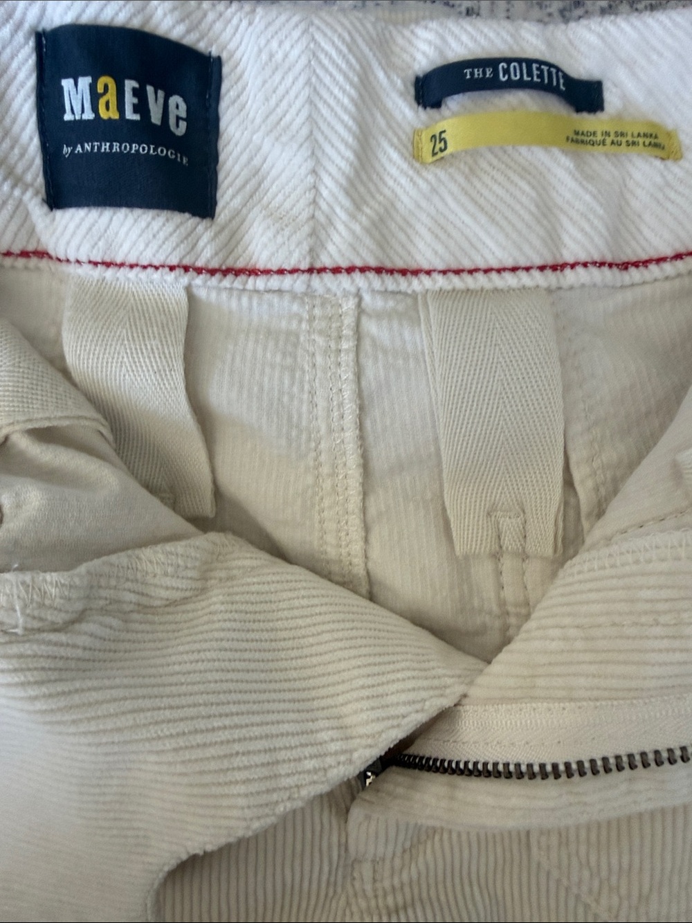 Maeve The Colette Bow corduroy crop wide leg trousers size 25 - Picture 8 of 8